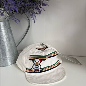 Vintage Hudson Bay Company Kids White Cap with Bear Design
